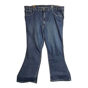 Full Blue Men's 52x32 Dark Wash Relaxed Fit Bootcut Denim Blue Jeans Big Tall